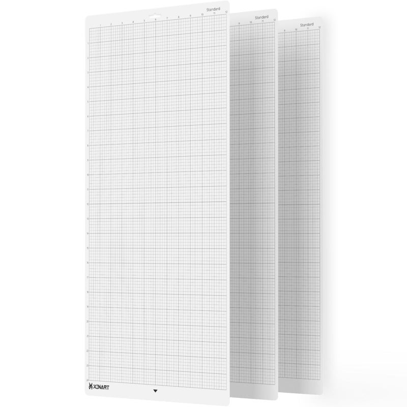 XINART Cutting Mat for Silhouette Cameo 4/3/2/1(3 Mats,12x24 inch) Standard Adhesive Sticky Accessories Craft Vinyl Replacement Cut Mats for Silhouette Cameo - Image 1